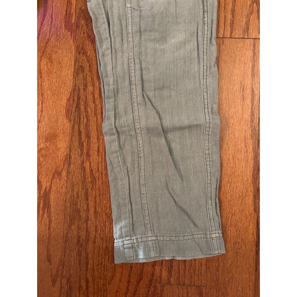 Free People Light Green 55% Linen Pants Size XS - Picture 3 of 12